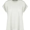 Donna Bomboogie T-Shirts>T-Shirt Girocollo A Manica Corta Risvoltata